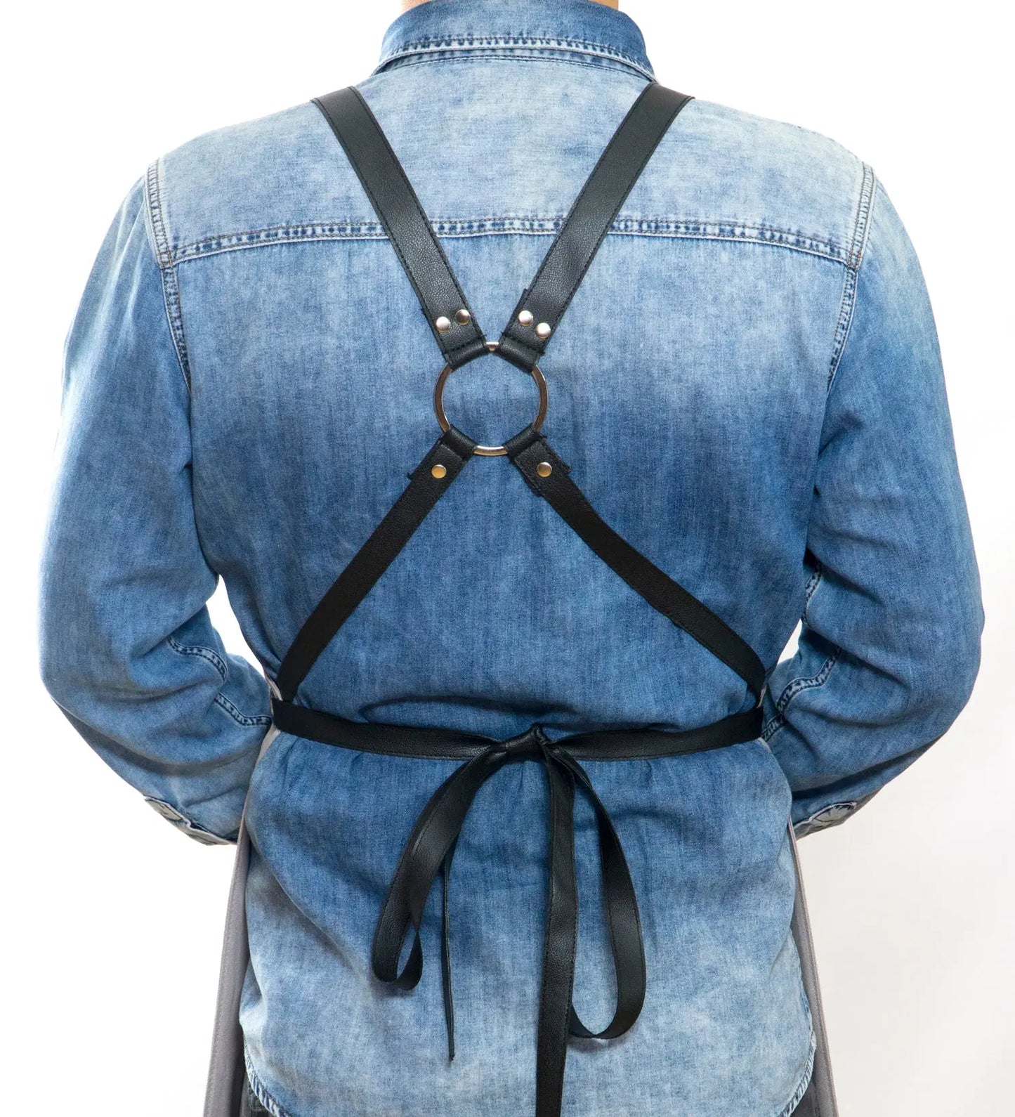 01 Leonardo Grey Apron - Monapron