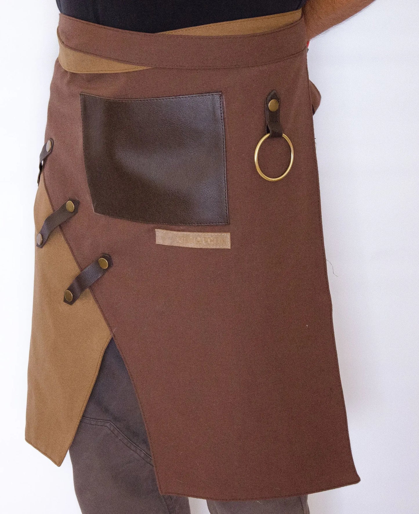 apron - önlük - 02 Miro Short Brown Apron - Monapron