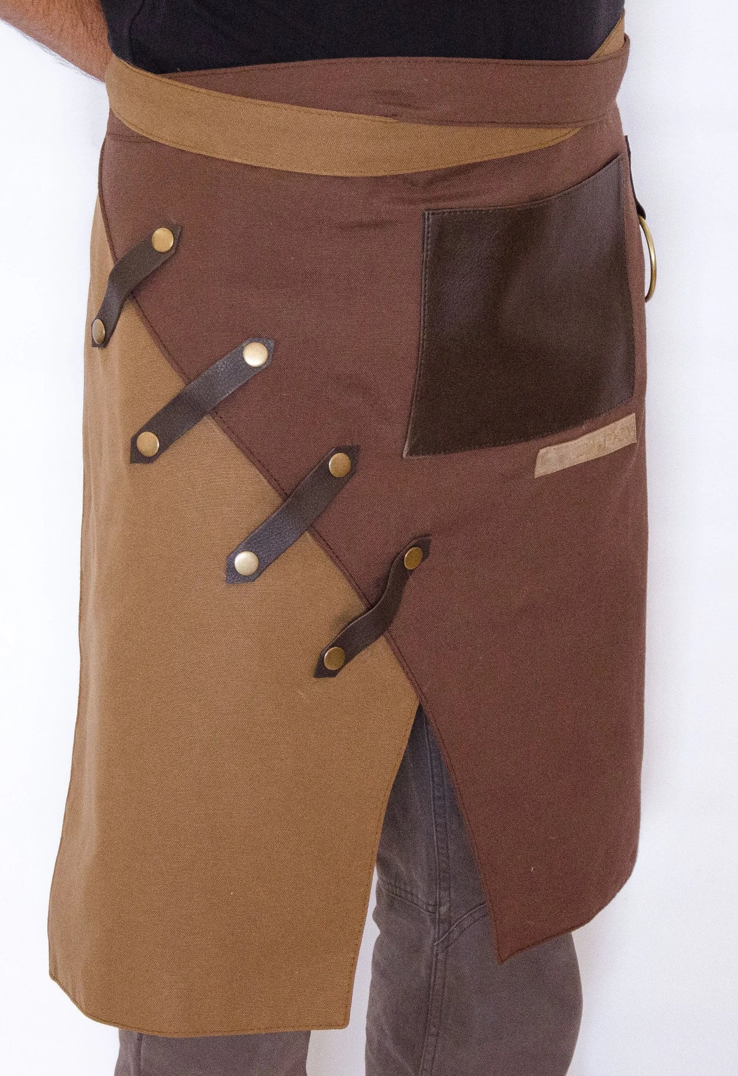 apron - önlük - 02 Miro Short Brown Apron - Monapron
