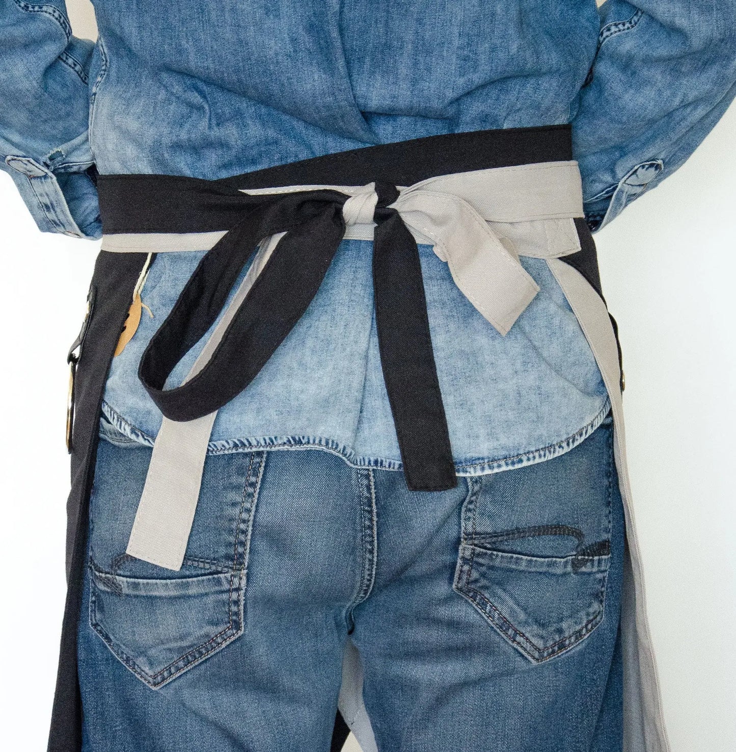 apron - önlük - 02 Miro Short Black-Grey Apron - Monapron