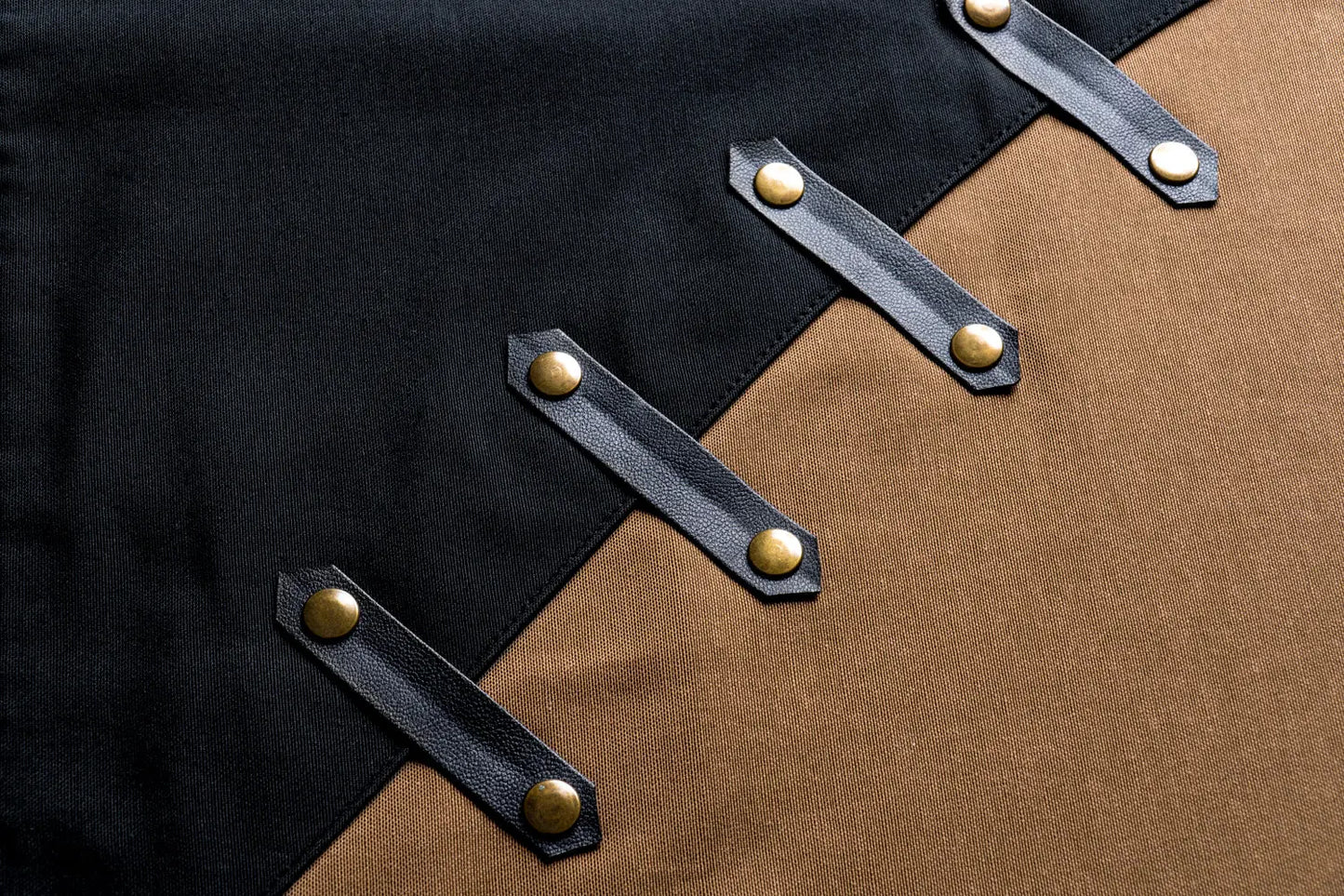 apron - önlük - 02 Miro Short Black-Brown Apron - Monapron