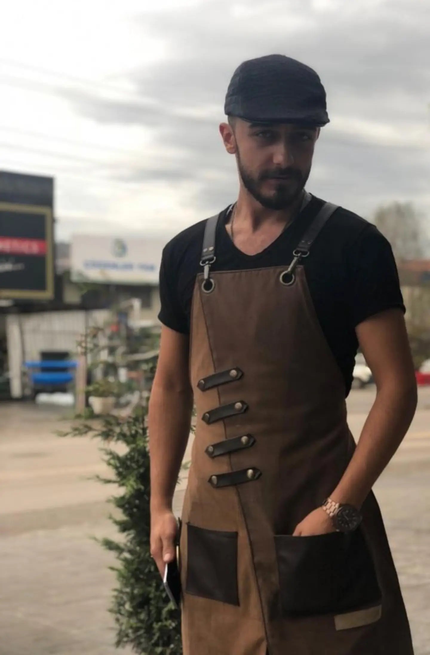 apron - önlük - 02 Miro Brown Apron - Monapron