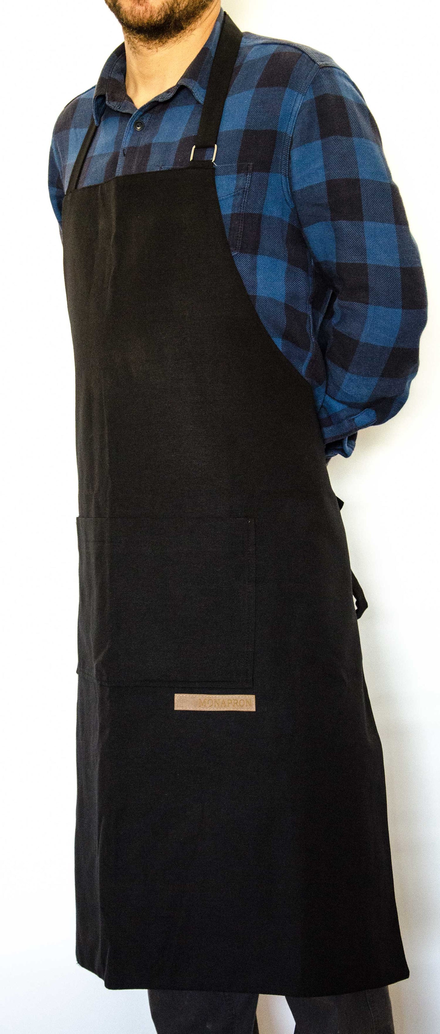 apron - önlük - 50 Matratci Chef Black Apron - Monapron