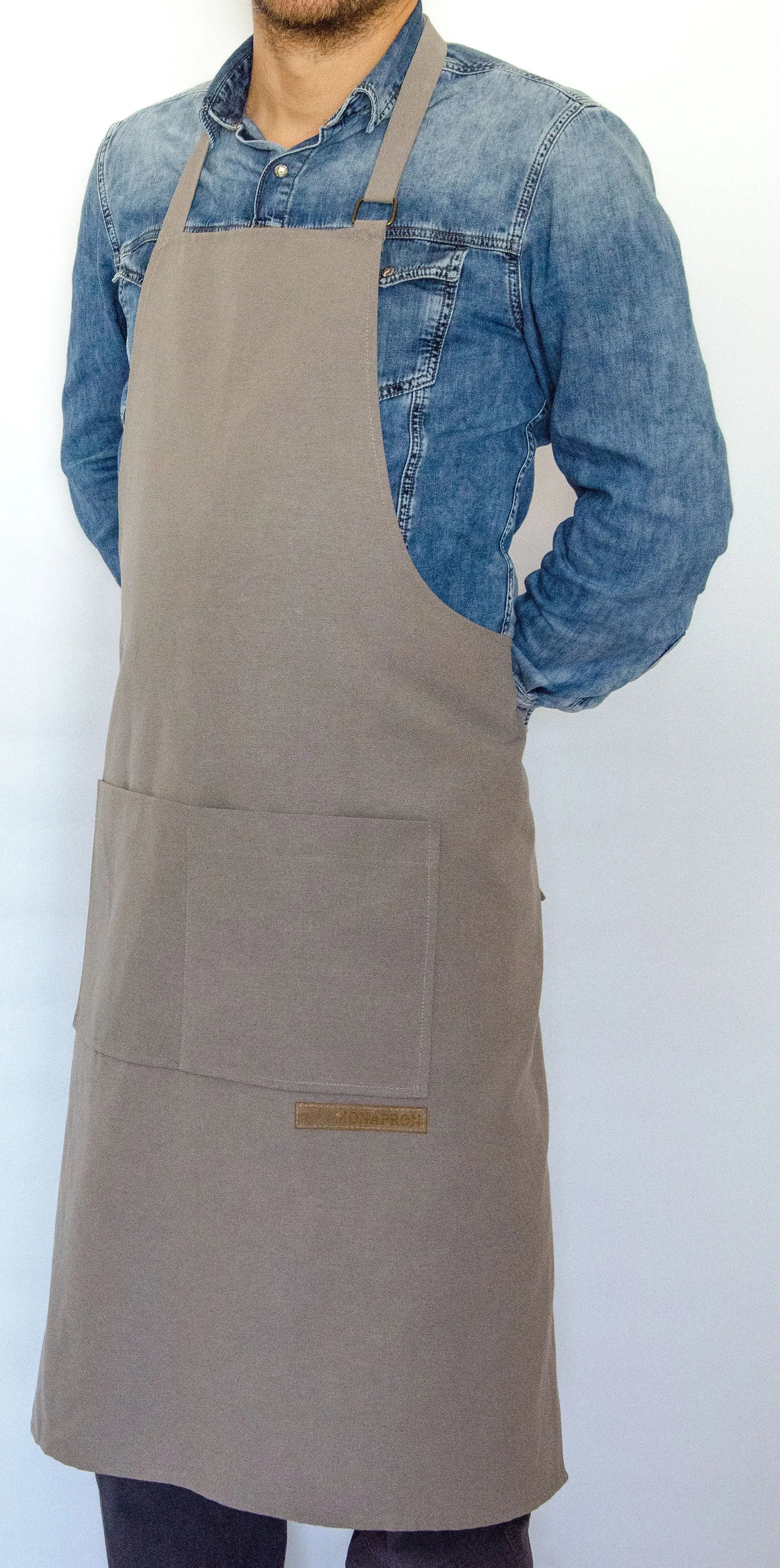 apron - önlük - 52 Nakkas Chef Grey Apron - Monapron