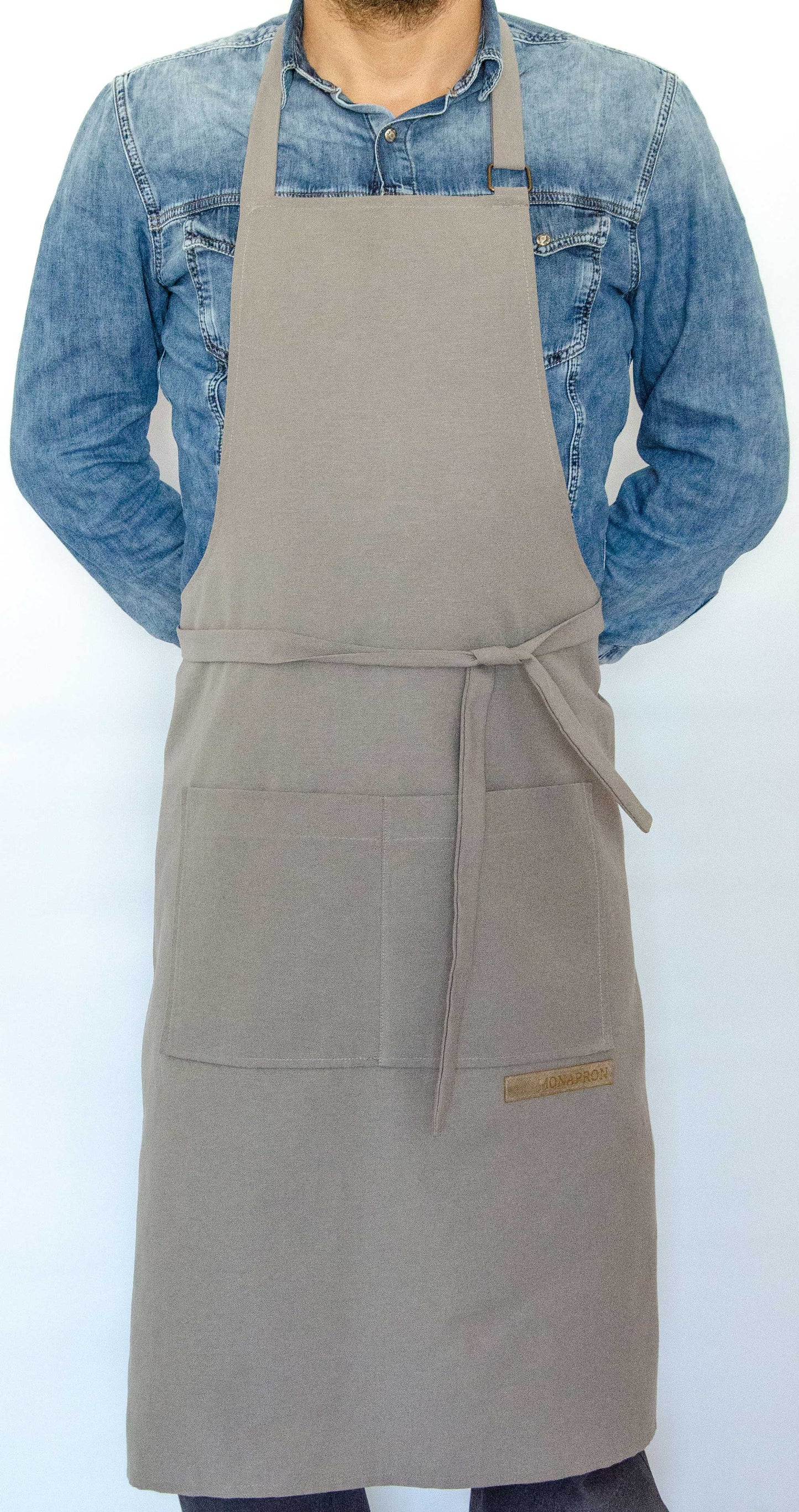 apron - önlük - 52 Nakkas Chef Grey Apron - Monapron