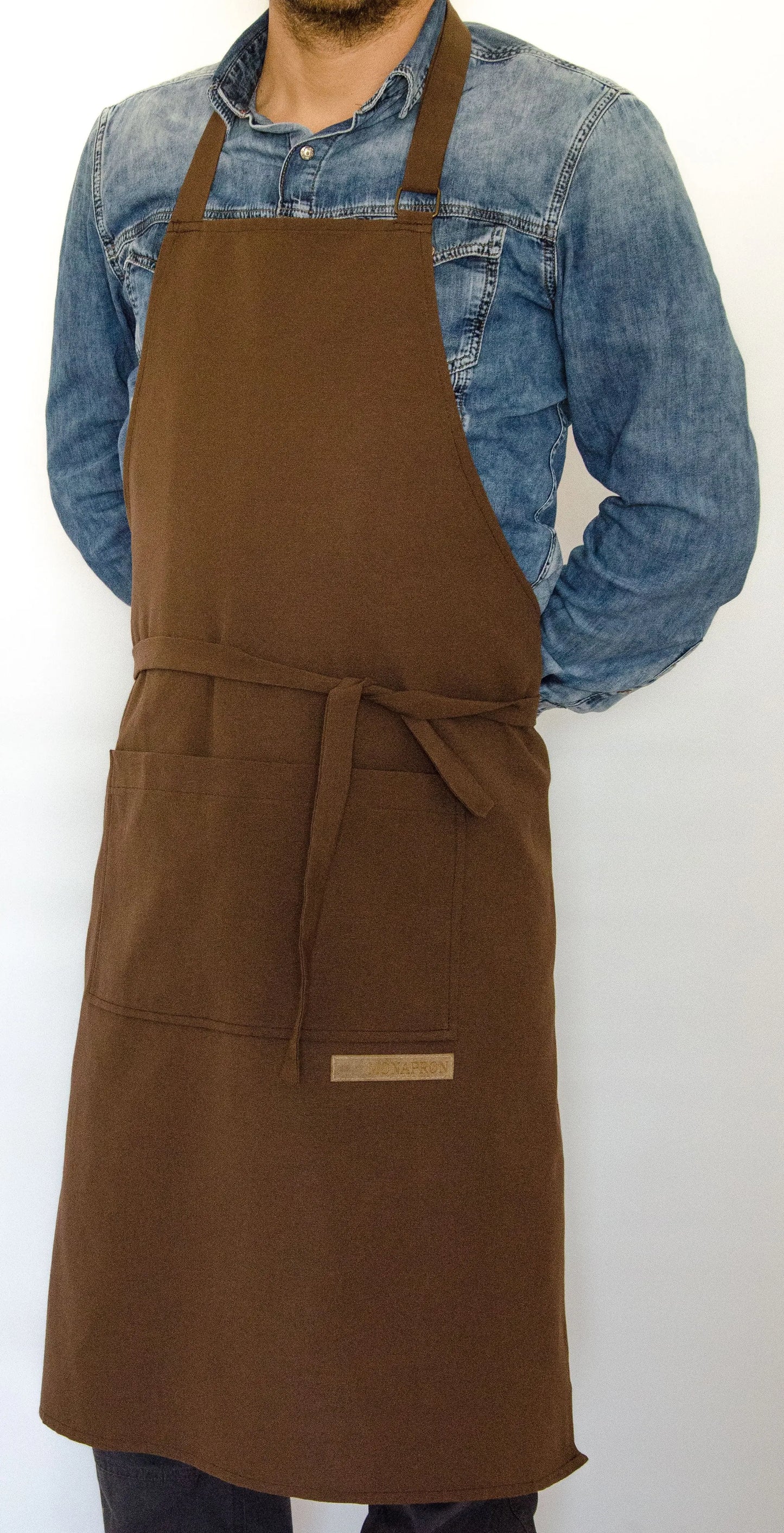 apron - önlük - 52 Nakkas Chef Brown Apron - Monapron