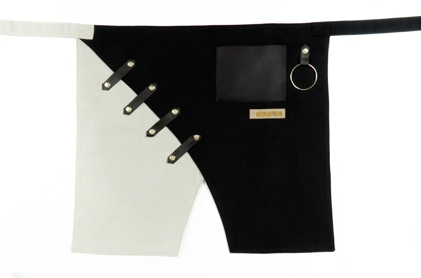 apron - önlük - 02 Miro Short Black-Grey Apron - Monapron