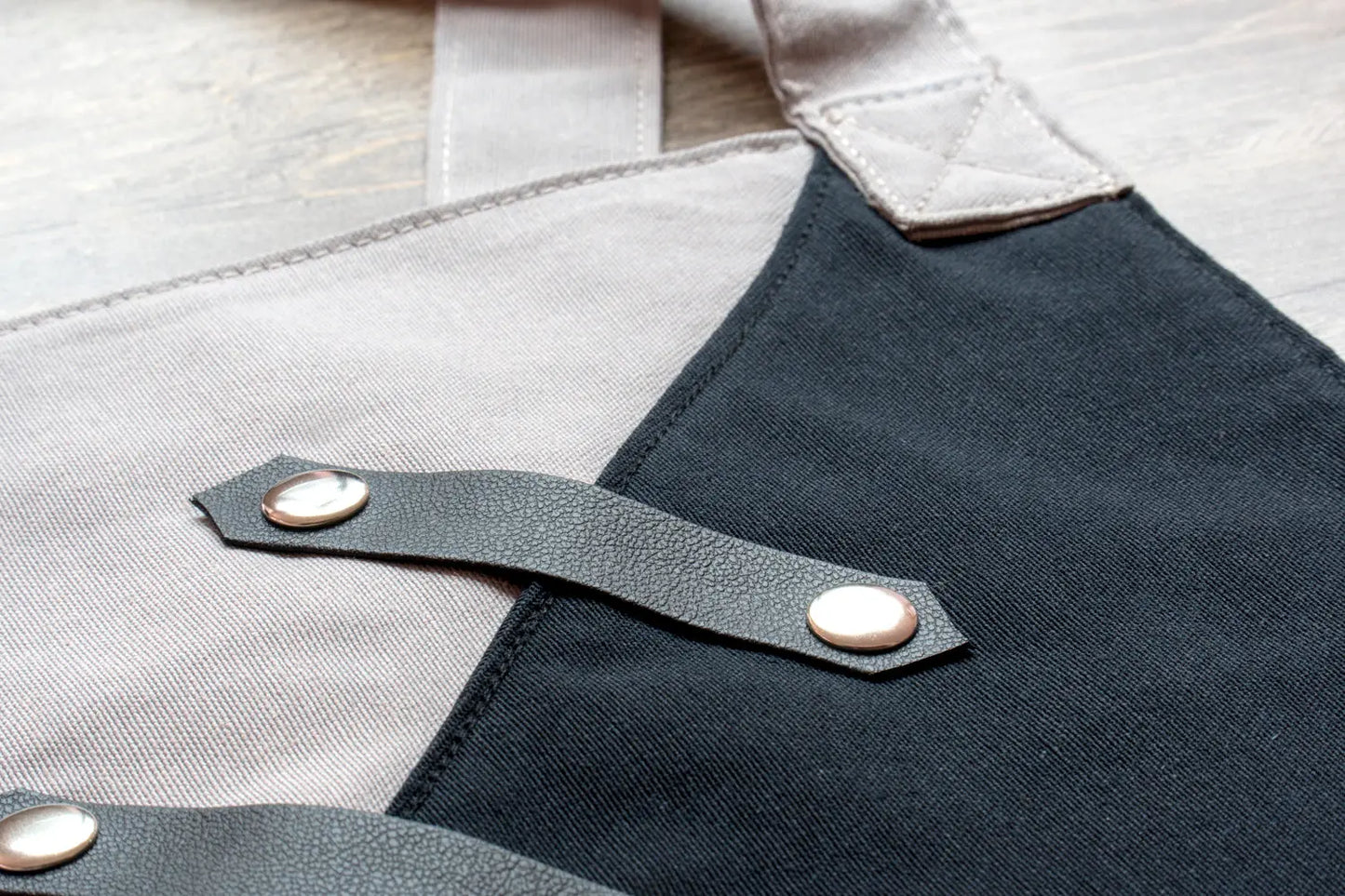 apron - önlük - 02 Miro Short Black-Grey Apron - Monapron