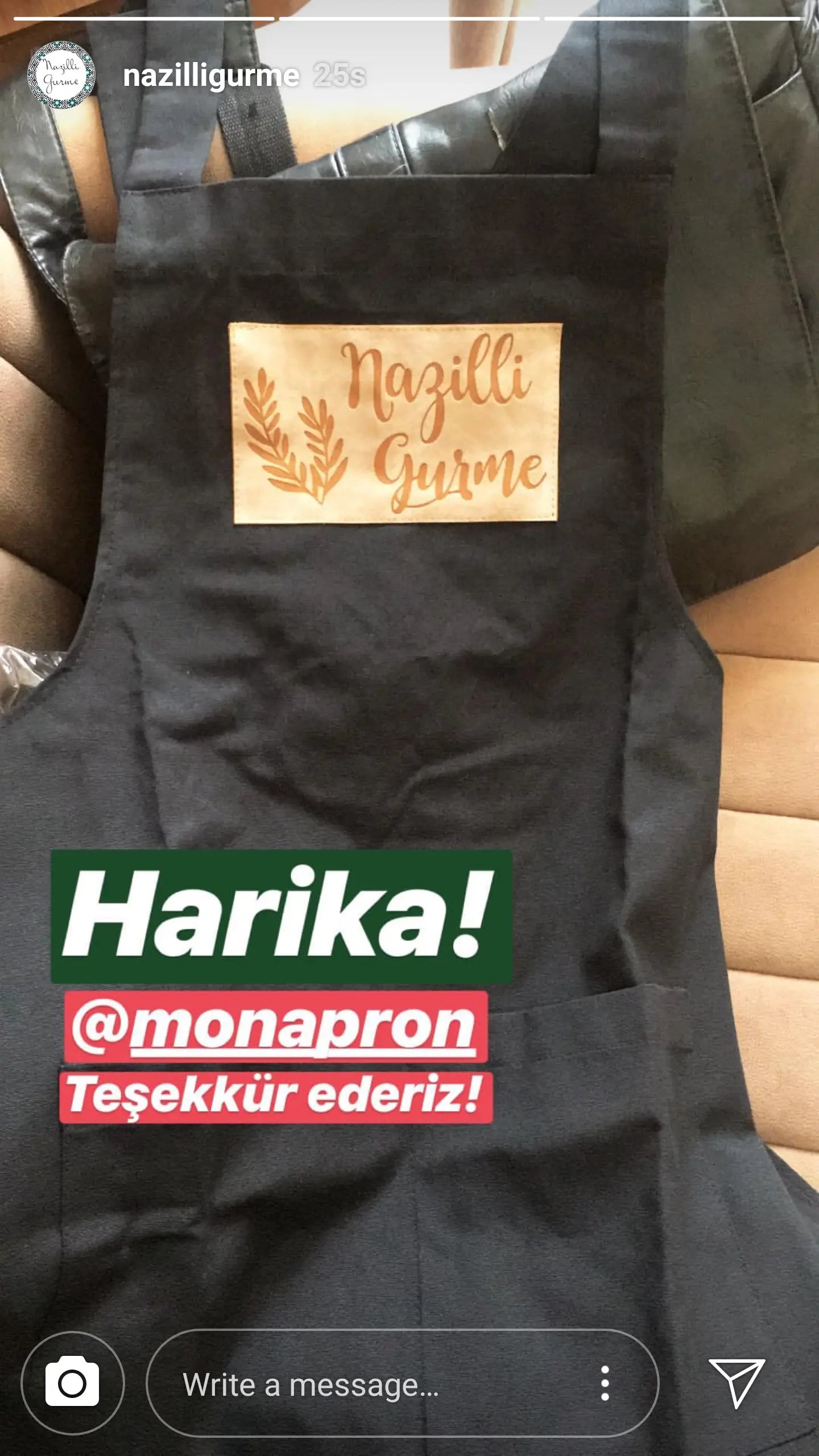 apron - önlük - 05 Monet Black Apron - Monapron
