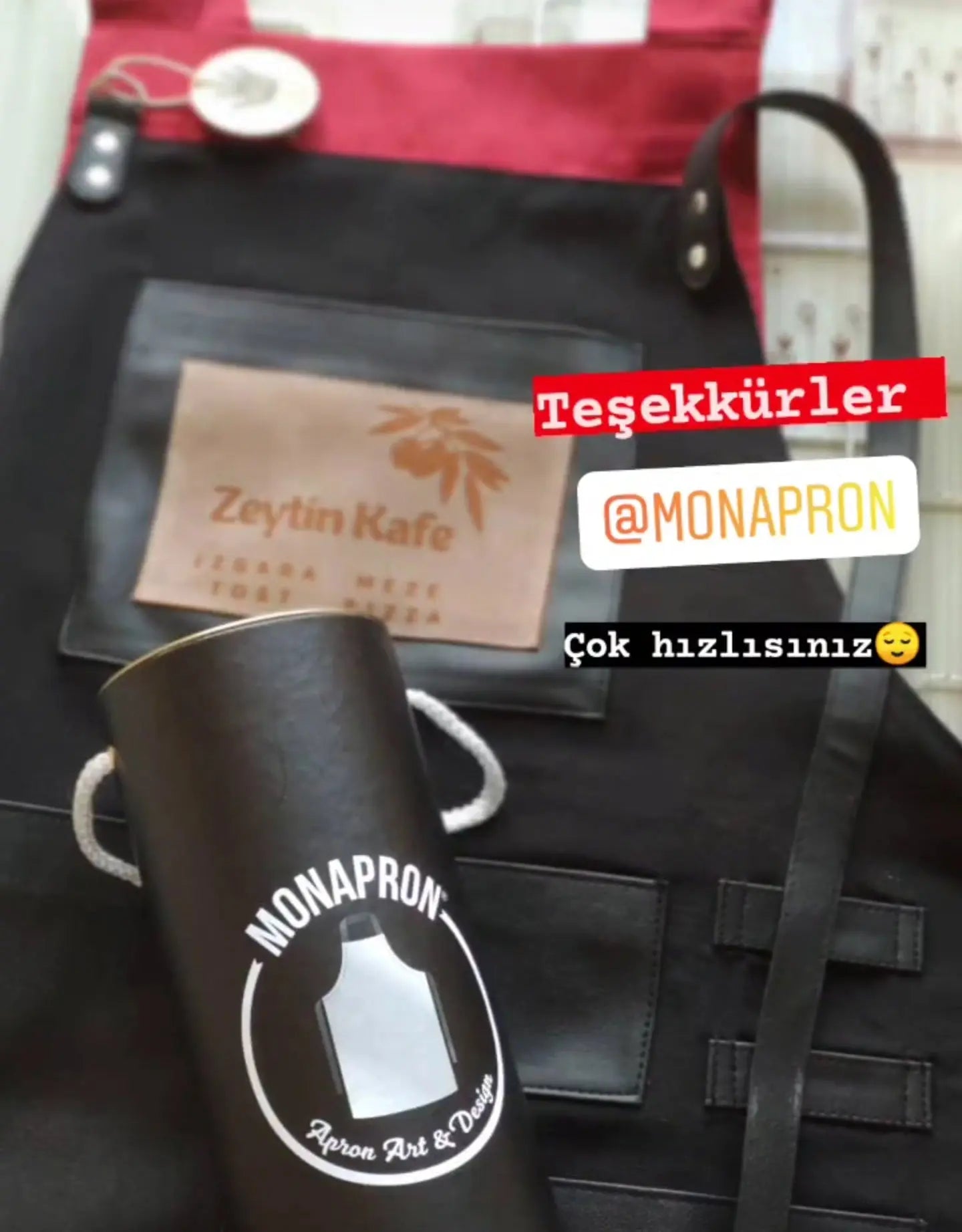 apron - önlük - 01 Leonardo Green Apron - Monapron