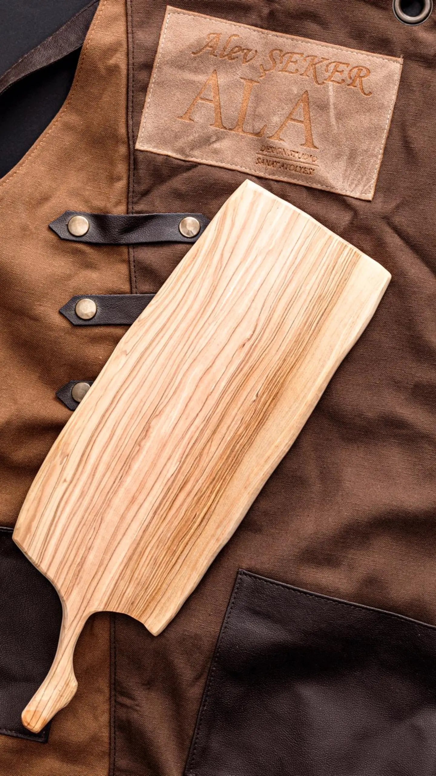 apron - önlük - 02 Miro Brown Apron - Monapron