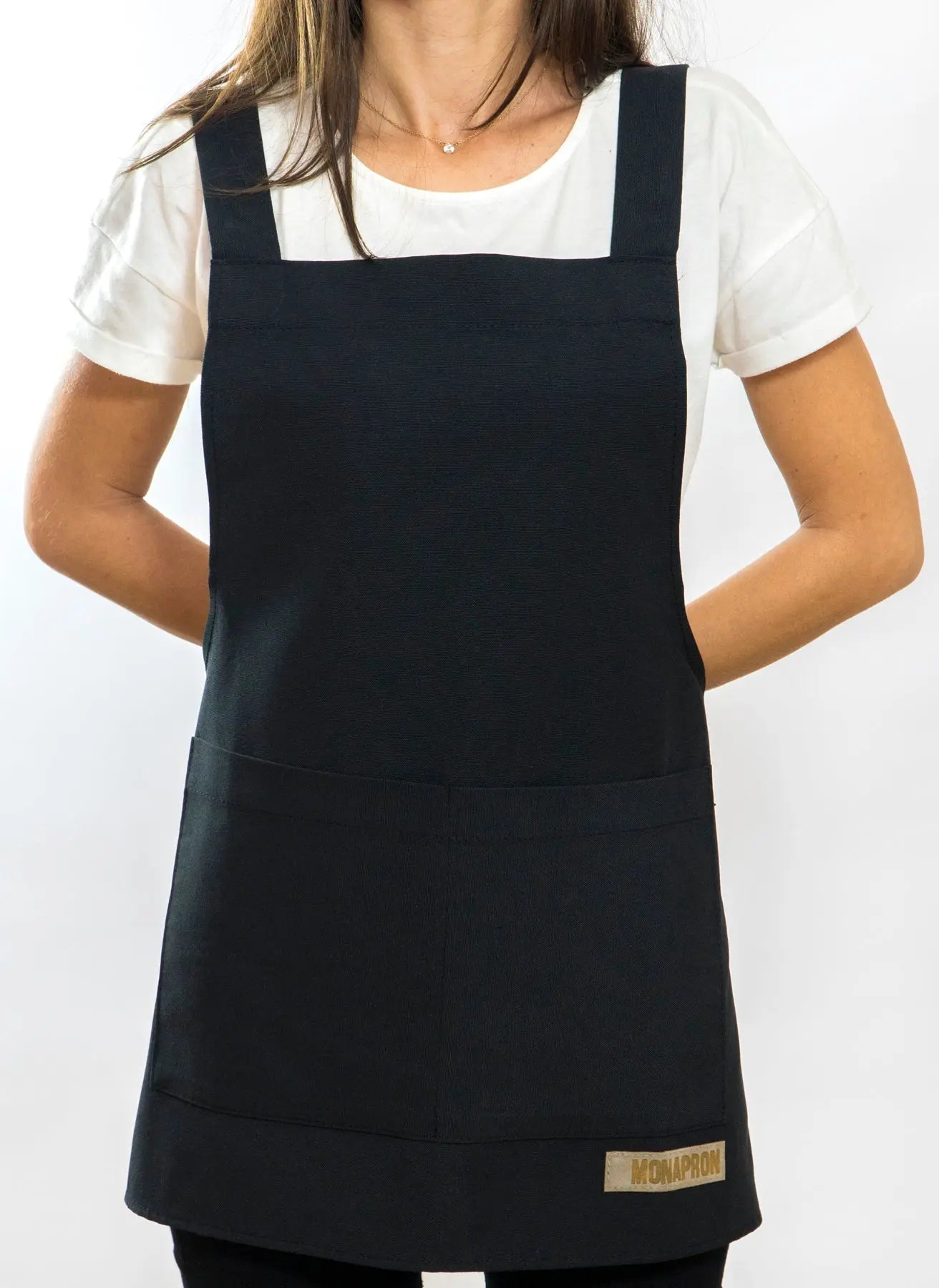 apron - önlük - 05 Monet Black Apron - Monapron