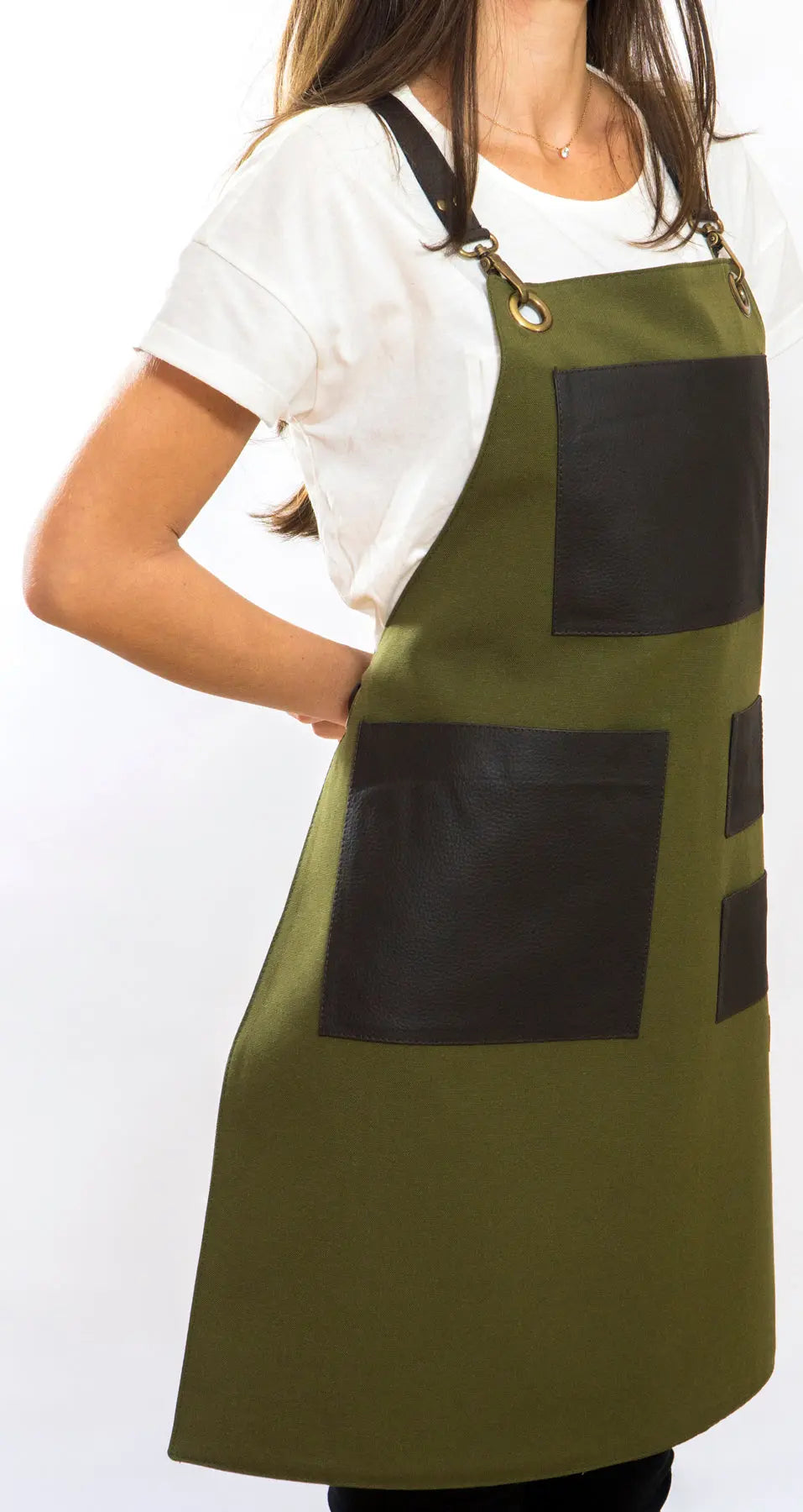 apron - önlük - 01 Leonardo Green Apron - Monapron