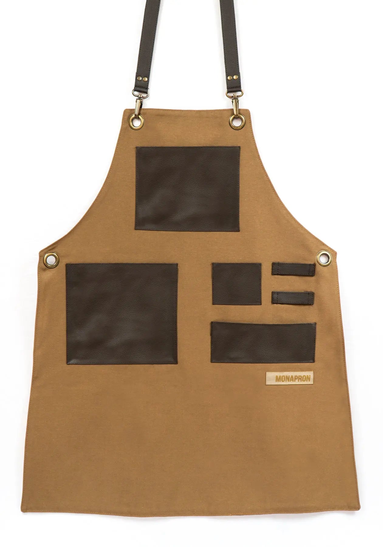 01 Leonardo Brown Apron - Monapron