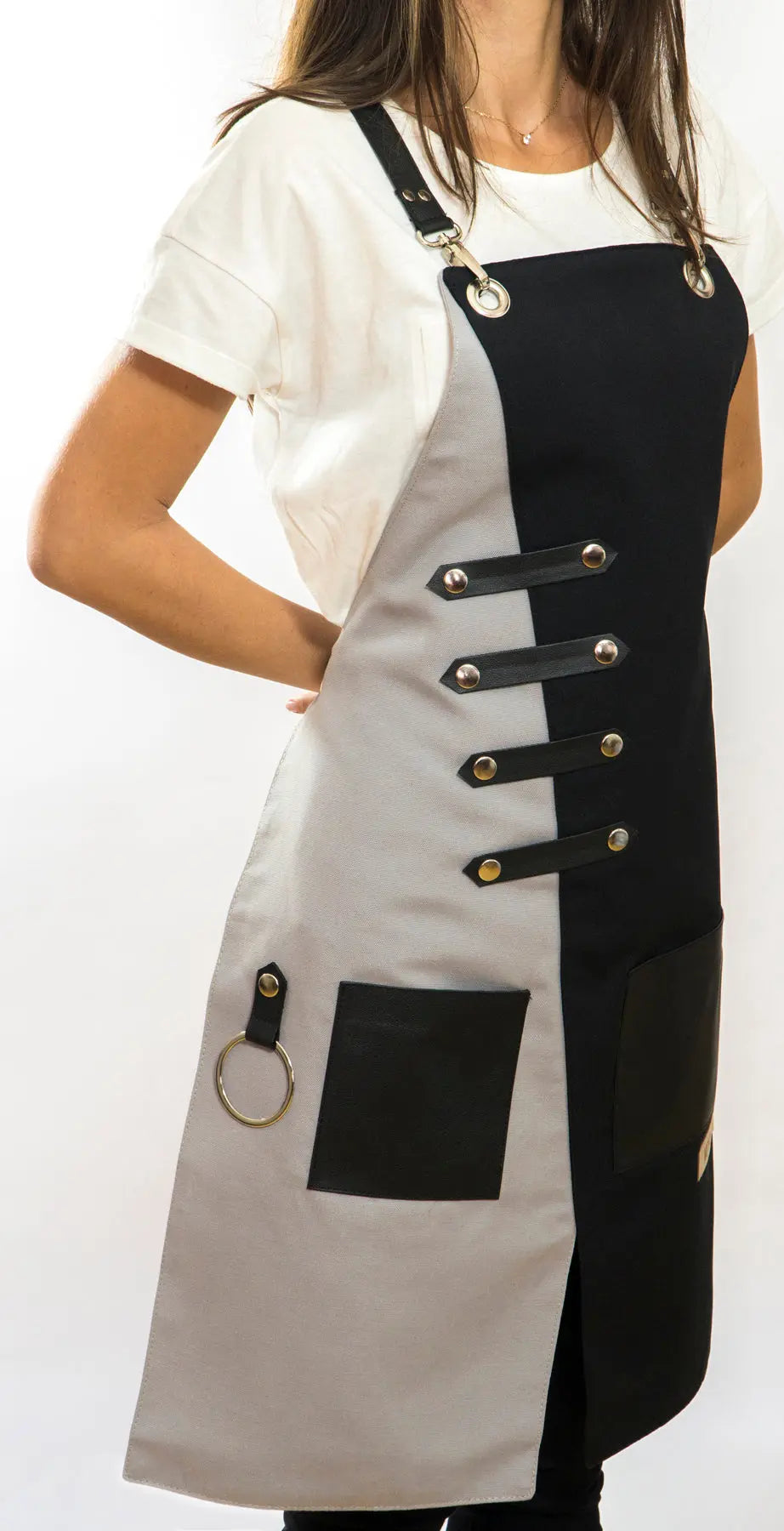 apron - önlük - 02 Miro Black-Grey Apron - Monapron