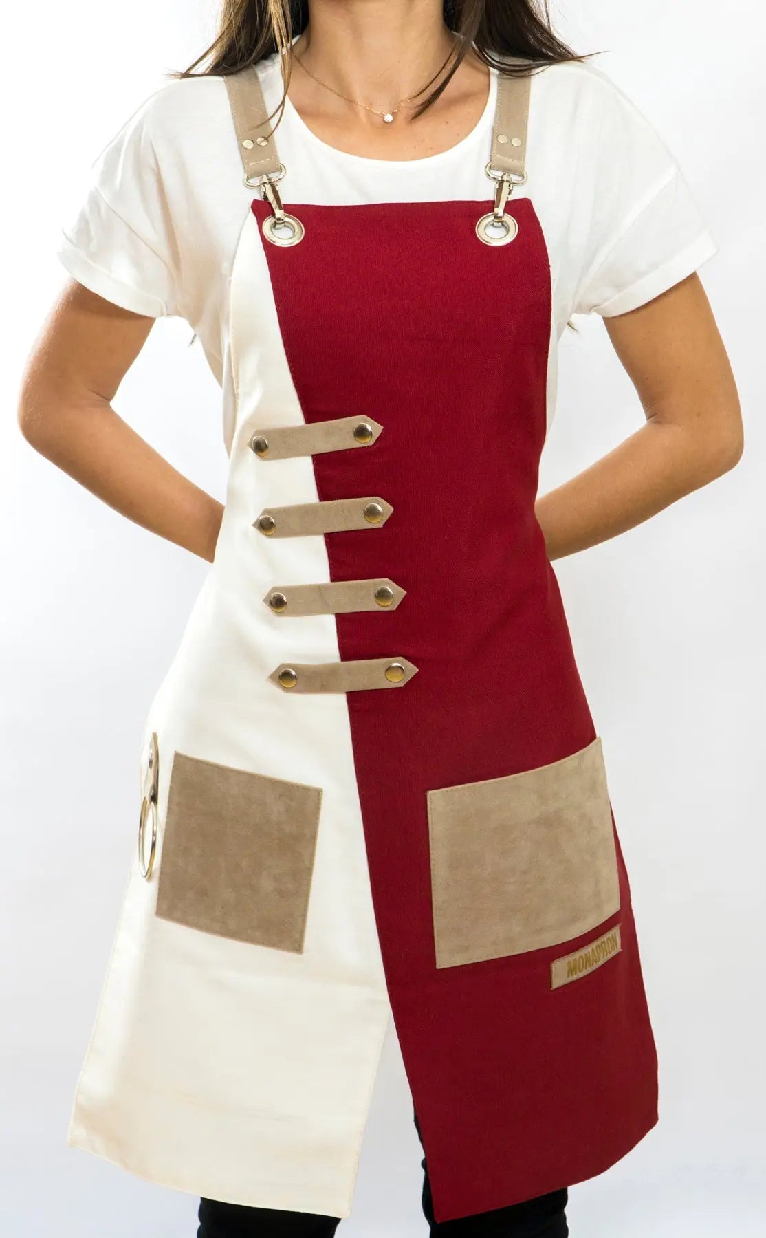 apron - önlük - 02 Miro Red-White Apron - Monapron