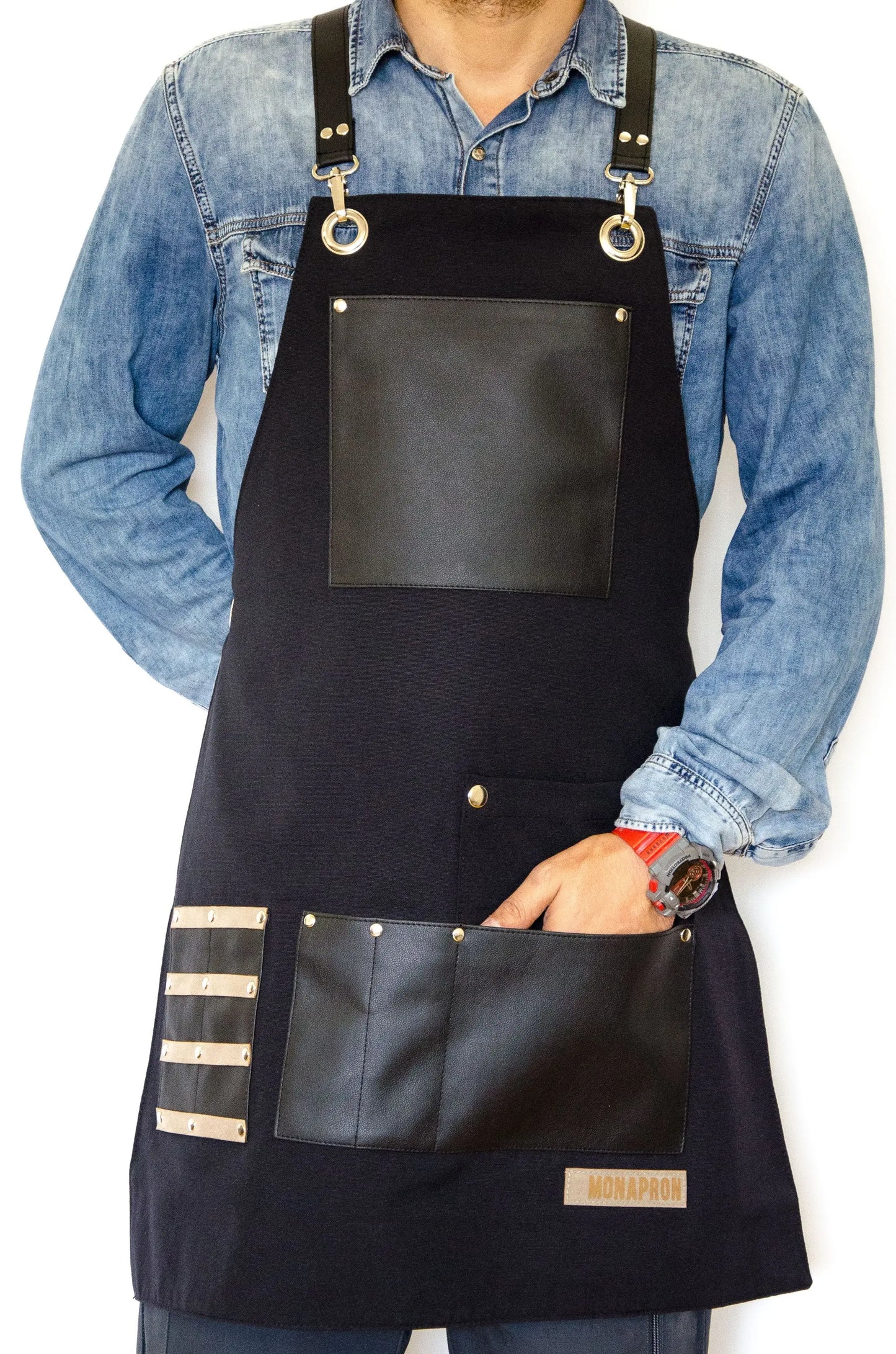 apron - önlük - 09 Titian Black Apron - Monapron