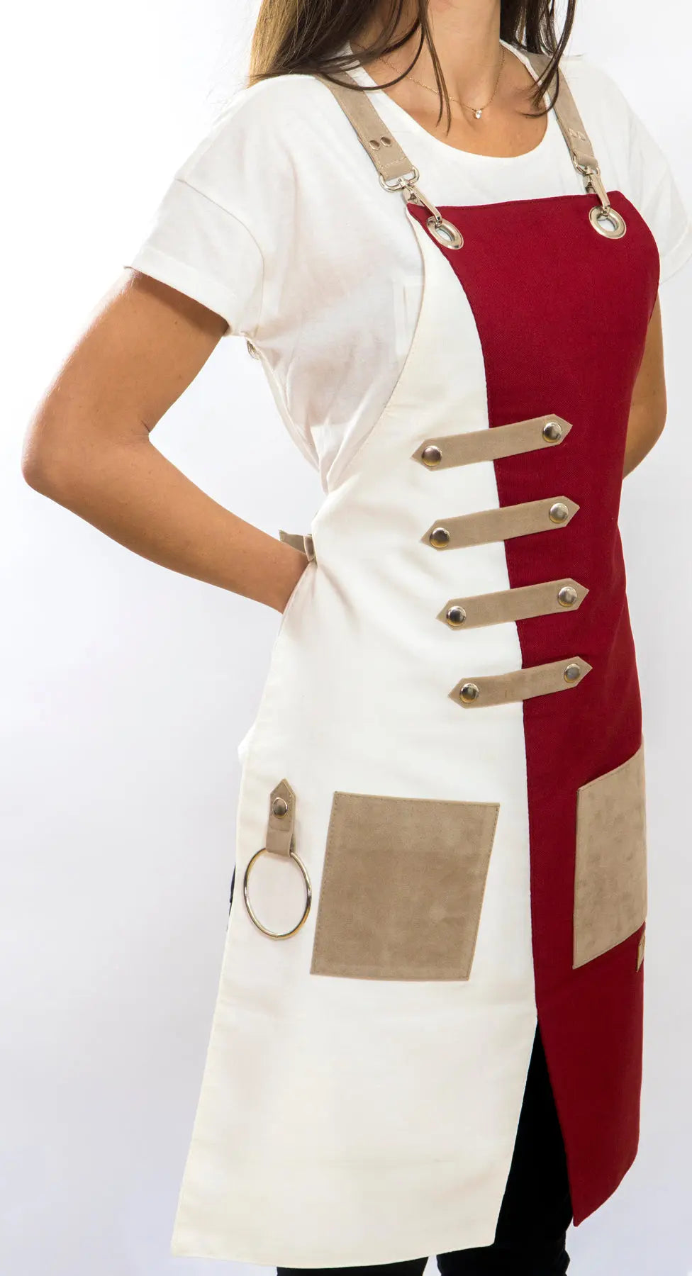 apron - önlük - 02 Miro Red-White Apron - Monapron