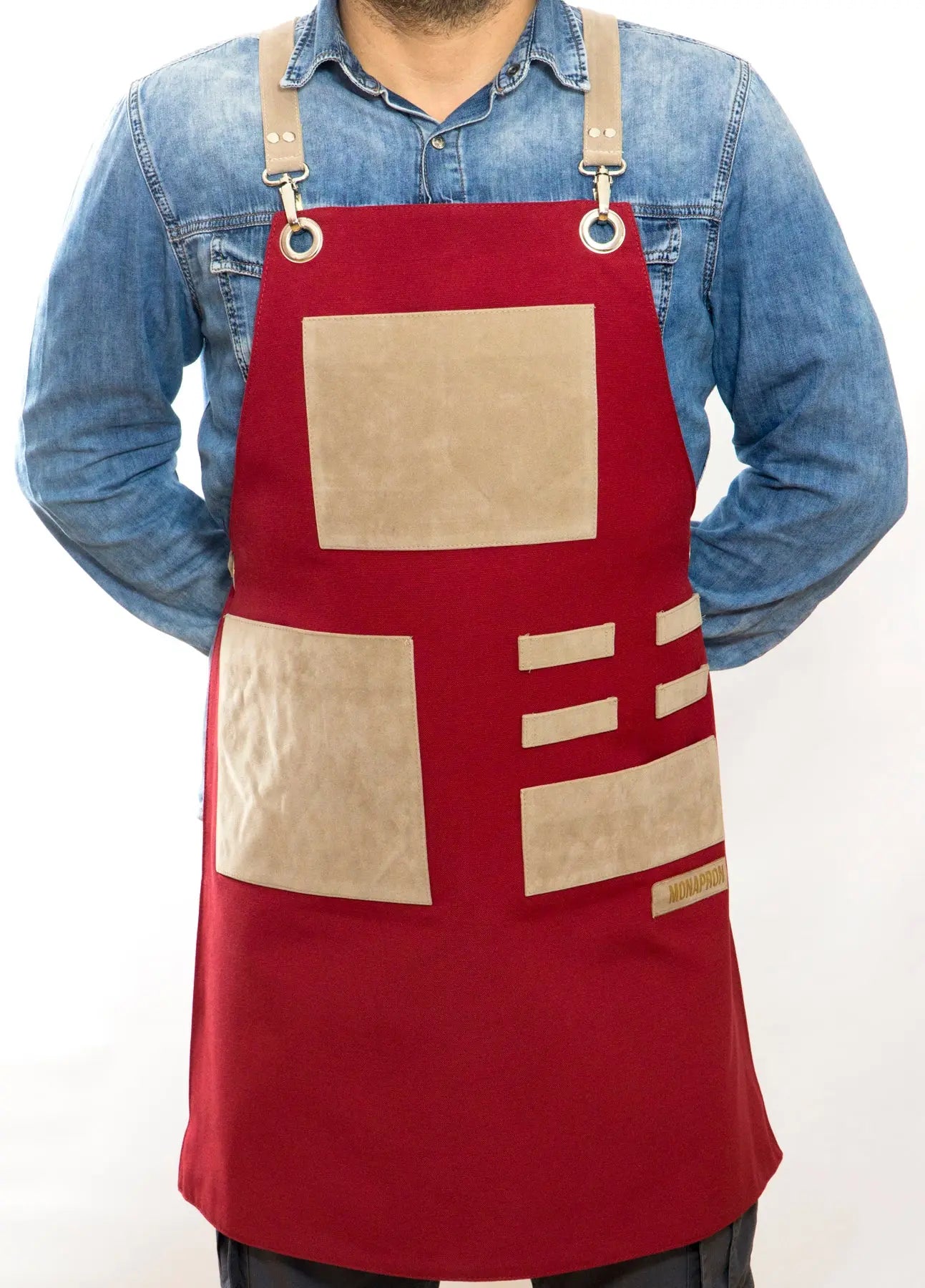 apron - önlük - 19 Veronese Red Apron - Monapron