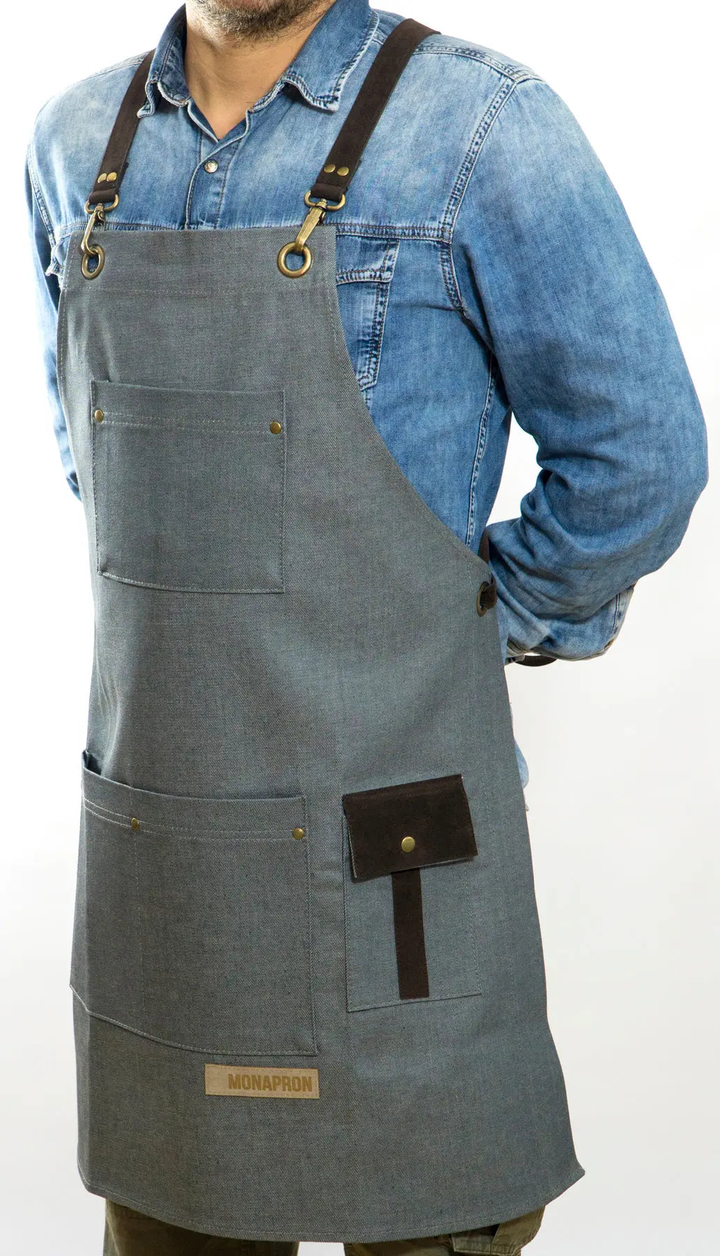 apron - önlük - 13 Mantegna Denim Apron - Monapron