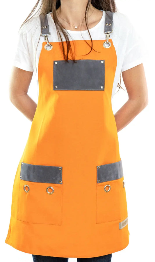 apron - önlük - 18 Ronsard Orange Kitchen Apron - Monapron