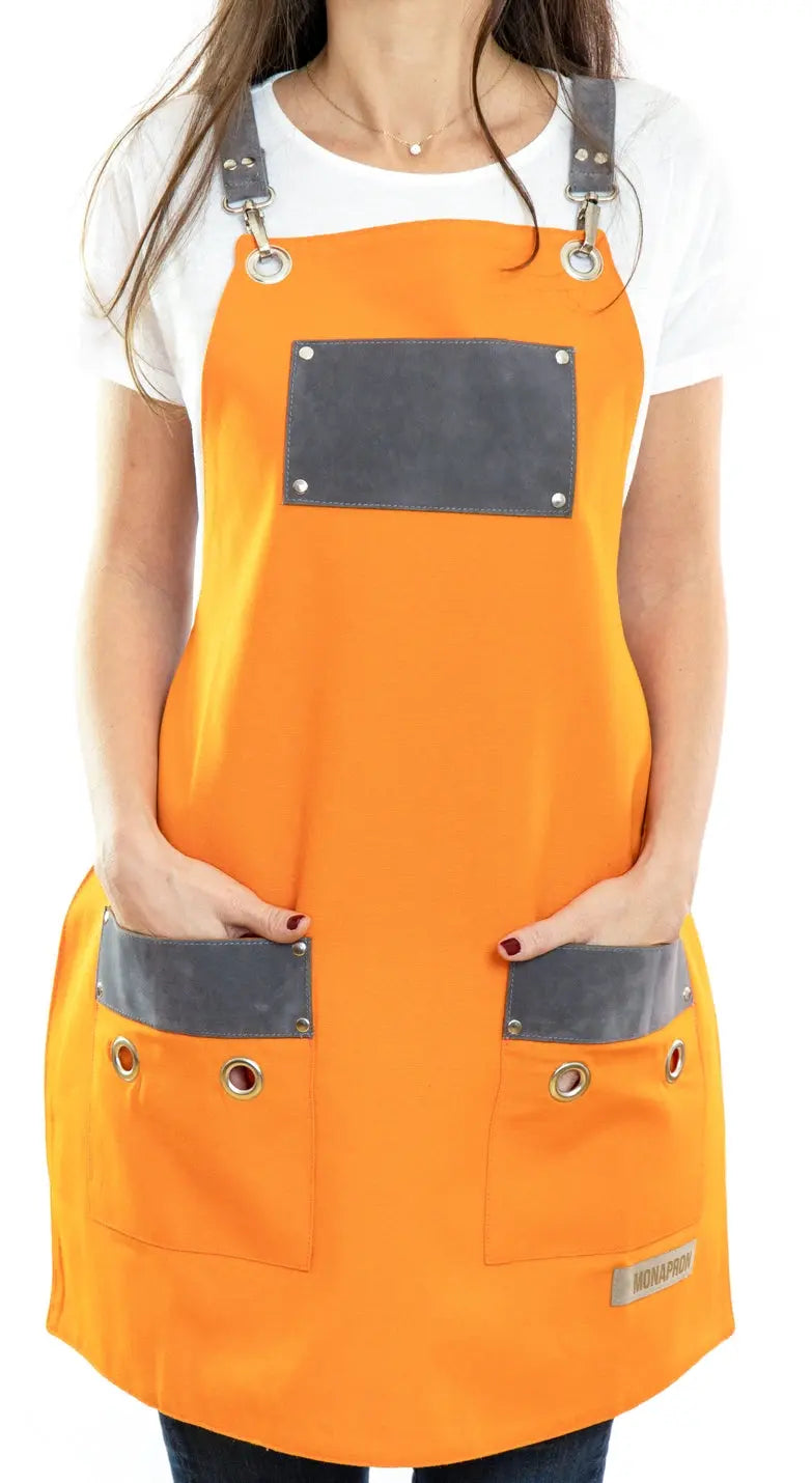 apron - önlük - 18 Ronsard Orange Kitchen Apron - Monapron