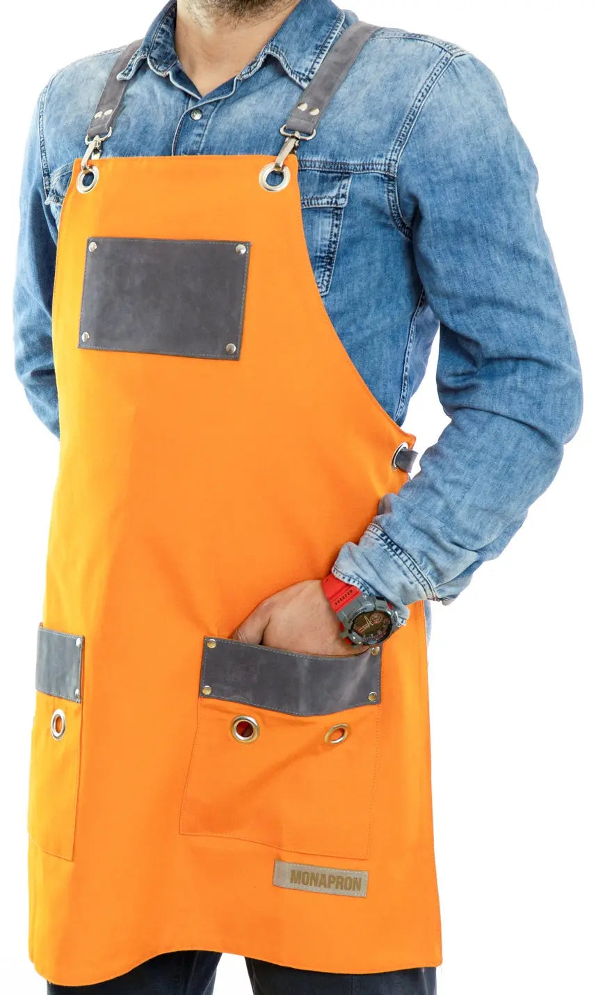 apron - önlük - 18 Ronsard Orange Kitchen Apron - Monapron
